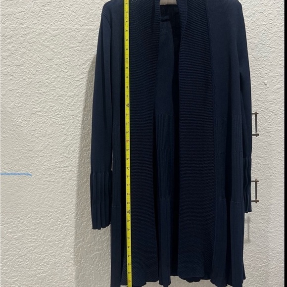 Elegant long Cardigan, by First Orme, Navy Blue - Picture 7 of 9
